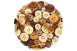 Boutons ronds en bois naturel verni - Boutons fantaisie et décoratifs pour tous vos DIY - 10doigts.fr