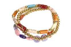 Splatter Beads - 70 beads - 2 - Acrylic Beads - 10doigts.com - Acrylic Beads - 10doigts.fr