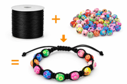 bracelet shambala queue de rat - Perlas de pasta polimérica - 10doigts.fr