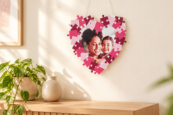 Heart Puzzle Frames - 4 Frame - Kits créatifs Fête des Mères : des coffrets tout-en-un pour fabriquer vos cadeaux pour maman - 10doigts.fr
