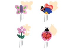 carillon animaux - Suspensions décoratives en bois - 10doigts.fr