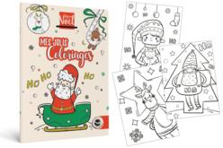 Carnet de 24 pages de coloriage de Noël - Livres de coloriage et dessins - 10doigts.fr - 2