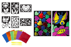 cartas flores y corazones - Kits creativos en Papel - 10doigts.fr