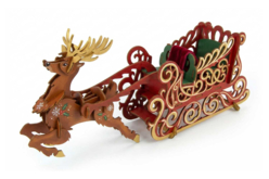 cerf peinture - Décorations de Noël en bois - 10doigts.fr - 2