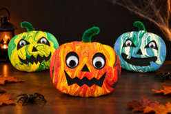 Halloween Pumpkin Marbling Effect - Marbling Paint - 10doigts.fr