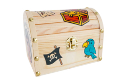 coffre de pirate - Boîtes en bois - 10doigts.fr - 2