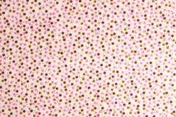 Printed Fabric Coupon, Pink and Brown Dots - 43 x 53 cm - Fabric Coupons – 10doigts.fr