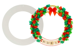 Couronne Noel Adhésive carte forte - Couronnes de Noël - 10doigts.fr