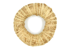 Couronne raphia paille naturel Ø 20 cm - Raphia et fibres naturelles pour vos créations - 10doigts.fr