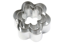 Emporte-pièces fleur - 3 tailles (largeur : 4 cm-2.5 cm-1.5 cm) - Emporte-pièces créatifs pour enfants - 10doigts.fr