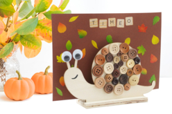 Escargot sous une pluie de feuilles - Objets pour le bureau - 10doigts.fr - 2