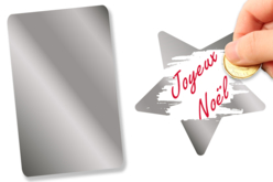 etiquette à gratter noel - Papier métallisé, pailleté - 10doigts.fr