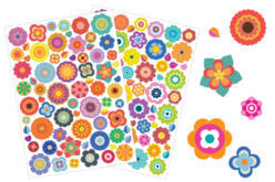 FELURS FUNKY - Gommettes Fleurs, Fruits et Légumes - 10doigts.fr