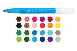 Rotulador Carioca Jumbo super lavable - Feutres pointes larges : pour des coloriages éclatants et des aplats parfaits - 10doigts.fr - 2
