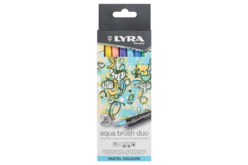 Aqua Brush Duo Lyra Markers, 6 Pastel Colours - Brush markers: precision and flexibility for drawing - 10doigts.fr