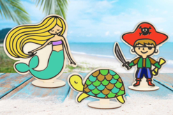 Relief Wooden Figurines - Ocean Theme - 2 - Books and Modelling Kits - 10doigts.com - Books and Modelling Kits - 10doigts.fr