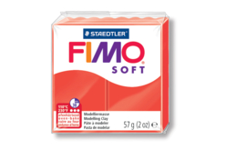 Fimo Soft 57gr - rouge indien - N° 24 - Pâtes Fimo Soft : le modelage facile pour toutes vos créations - 10doigts.fr