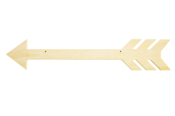 flèche en bois - Plaque de porte - 10doigts.fr