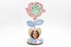 fleurs en bois cadre - Craft Pom Poms - 10doigts.fr