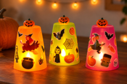 Vasos luminosos para Halloween - Accesorios creativos Halloween - 10doigts.fr