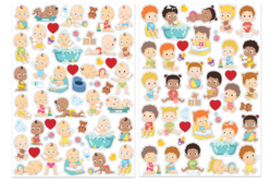 Baby Stickers - (2 sheets) - 2 - Baby Stickers - 10doigts.com - Baby Stickers - 10doigts.fr