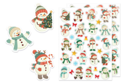 Gommettes bonhommes de neige - Gommettes de Noël : autocollants et stickers créatifs pour enfants - 10doigts.fr