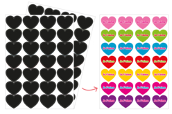 Gommettes cœur message à gratter  - Gommettes à colorier et à gratter pour des activités créatives originales - 10doigts.fr - 2
