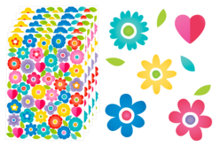 gommettes fleurs - Gommettes Fleurs, Fruits et Légumes - 10doigts.fr