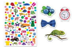 gommettes pour apprendre les couleurs - Gommettes réalistes pour enfants : l’éveil par l’image - 10doigts.fr