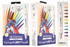 Could you please provide the French text or more details about "Graph'it Brush Comic"? This will help me create the English version following your instructions. - Alcohol Markers - 10doigts.fr