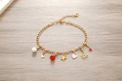 Golden Chain Bracelet Kit with Charms - 3 Pieces - 2 - Jewelry Kits - 10doigts.com - Jewelry Kits - 10doigts.fr
