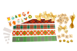 Christmas Hanging Decorations Kit with Wooden Letters - 4 pcs - 2 - Christmas Creative Kits for Children - 10doigts.com - Christmas Creative Kits for Children - 10doigts.fr