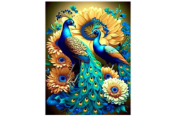 Kit diamond painting, Paons - Diamond Painting : Kit complet - 10doigts.fr