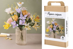 Kit fleurs en papier crépon - Bouquet Pastel - Fleurs en crépon - 10doigts.fr