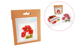 Kit points de croix : Coquelicots - Kits Mercerie - 10doigts.fr