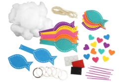 Kit porte-clés poissons feutrine  - Kits en feutrine - 10doigts.fr - 2
