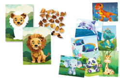 Kits de tableaux gommettes au numéro : Thèmes au choix - Kits animaux et nature - 10doigts.fr
