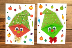 Duende del padre Noel - plegado fácil - Gomets y pegatinas Navidad - 10doigts.fr