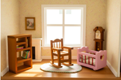 maison de poupée chaise - Univers Miniature : maison de poupée et miniatures - 10doigts.fr - 2