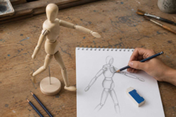 Articulated wooden mannequin, man - Fine Art Drawing Accessories - 10doigts.fr