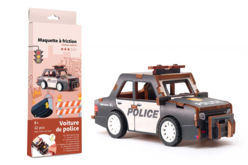Maquette véhicule à friction - Police - Maquettes en bois - 10doigts.fr