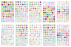 maxi lot de strass - Strass autocollants - 10doigts.fr