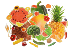 Mega set 150 fruits et légumes réalistes en carte forte  - Kits éducatifs - 10doigts.fr - 2