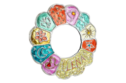 espejo flor en metal - Metal a repujar - 10doigts.fr