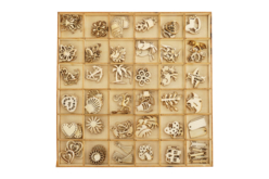 Wooden Shape Set - 180 pcs - 2 - Raw Wood Decor - 10doigts.com - Raw Wood Decor - 10doigts.fr