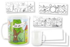 Mug à décorer - Plastique Transparent - 10doigts.fr