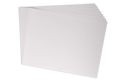 Papier blanc 50 x 65 cm, 160 gr - 250 feuilles - Papiers blancs - 10doigts.fr
