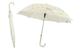 parapluie blanc pour enfant à décorer - Plastique Opaque - 10doigts.fr