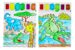 Lienzo sabana - Pintura acuarela - 10doigts.fr