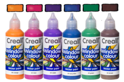 Peinture "Window Color" - 6 couleurs complémentaires + cadeau - Peinture pour fenêtres Window Color - 10doigts.fr